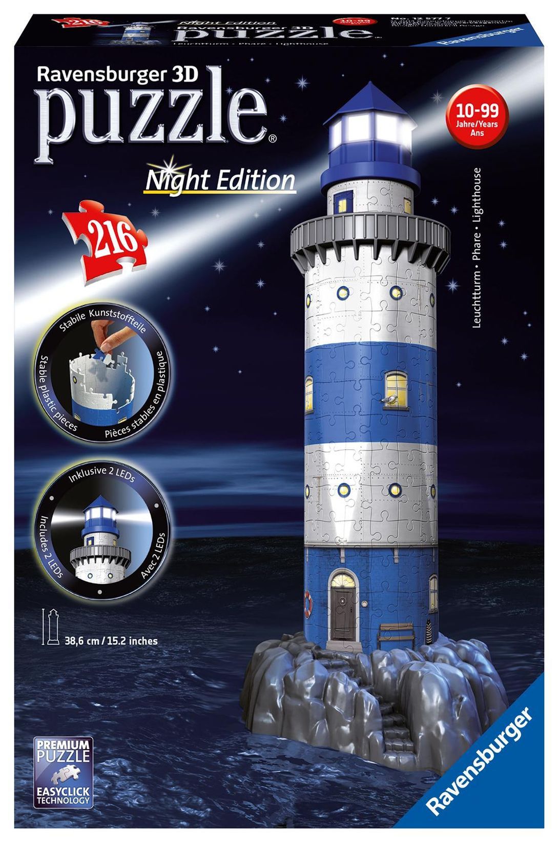 Ravensburger 3D Puzzle 12577 - Leuchtturm bei Nacht - 216 Teile - für  Maritim Fans ab 8 Jahren | Weltbild.at