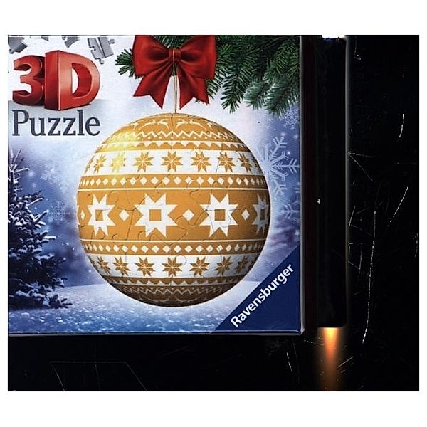 Ravensburger Verlag Ravensburger 3D Puzzle-Ball Weihnachtskugel Norweger Muster 11269 - 54 Teile - für Weihnachtsfans ab 6 Jahren