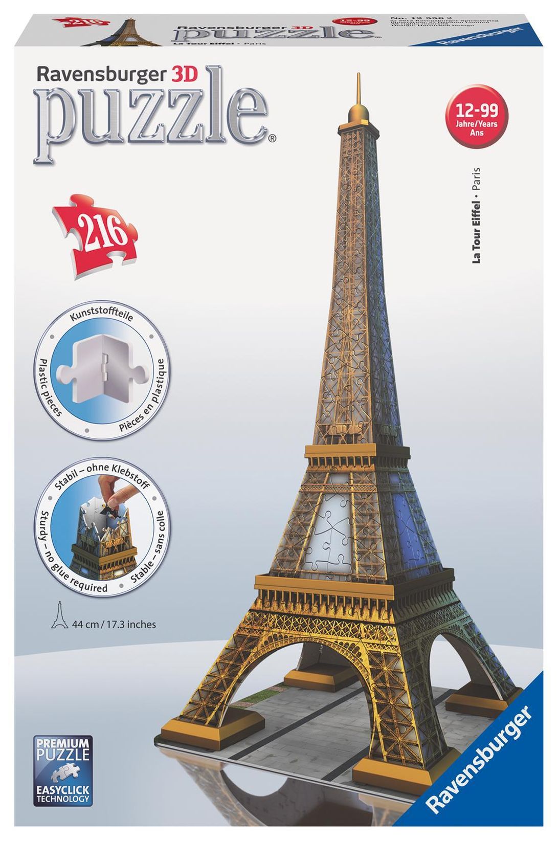 Ravensburger 3D Puzzle Eiffelturm, 216 Teile | Weltbild.de