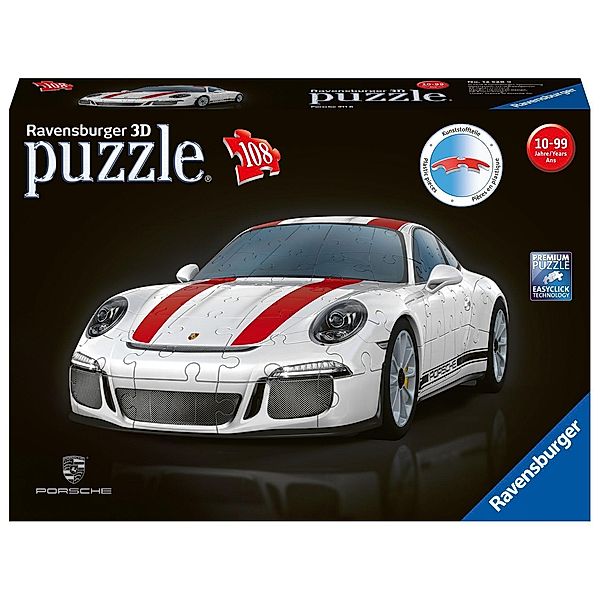 Ravensburger Verlag Ravensburger 3D Puzzle Porsche 911R 12528 - Das berühmte Fahrzeug als 3D Puzzle Auto