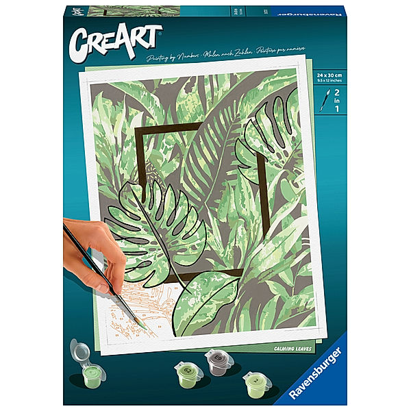 Ravensburger Verlag Ravensburger CreArt - Malen nach Zahlen 20272 - Calming Leaves - ab 12 Jahren