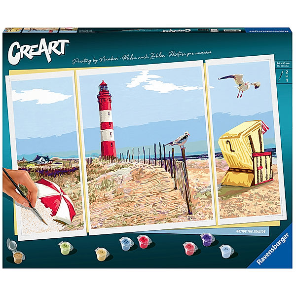 Ravensburger Verlag Ravensburger CreArt - Malen nach Zahlen 20277 - Beside the Seaside - ab 14 Jahren