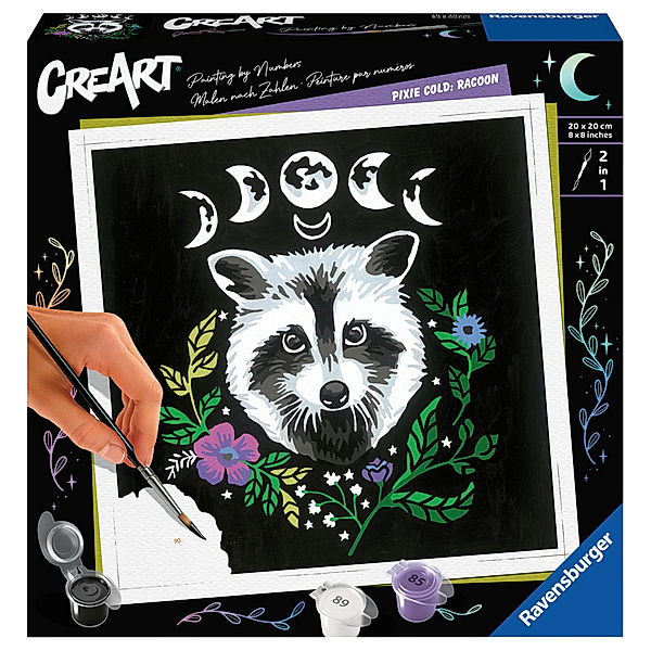 Ravensburger Verlag Ravensburger CreArt - Malen nach Zahlen 23509 - Pixie Cold: Racoon - ab 12 Jahren