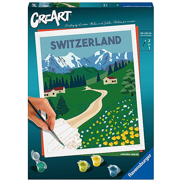 Ravensburger Verlag Ravensburger CreArt - Malen nach Zahlen 23536 - Jungfrau Region - ab 12 Jahren