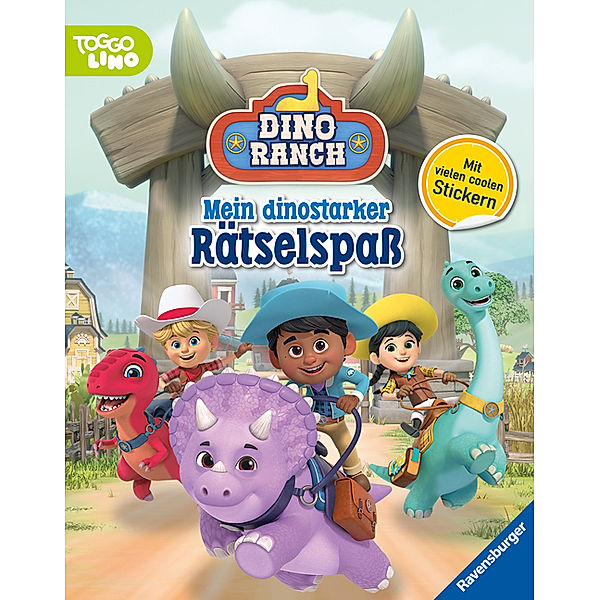 Ravensburger Dino Ranch: Mein dinostarker Rätselspaß - mit Stickern - coole Knobeleien, kreative Beschäftigung mit den Lieblingscharakteren aus der Serie