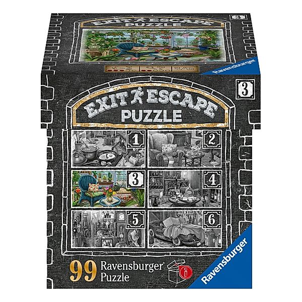 Ravensburger Verlag Ravensburger EXIT Puzzle 16879 - Im Gutshaus Wintergarten - 99 Teile Puzzle für Erwachsene und Kinder ab 14 Jahren