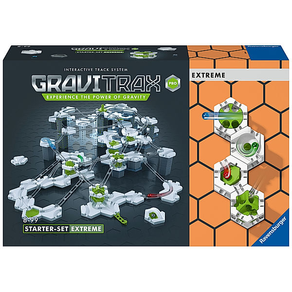 Ravensburger Verlag Ravensburger GraviTrax PRO Starter-Set Extreme - Erweiterbare Kugelbahn für Kinder, Interaktive Murmelbahn, Lernspielzeug und Konstruktionsspielzeug ab 8 Jahren