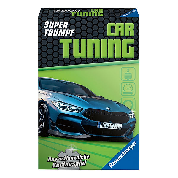 Ravensburger Verlag Ravensburger Kartenspiel, Supertrumpf Car Tuning 20684, Quartett und Trumpf-Spiel für Technik-Fans ab 7 Jahren