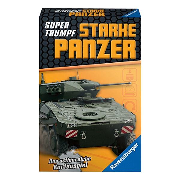 Ravensburger Kartenspiel, Supertrumpf Starke Panzer 20692, Quartett und Trumpf-Spiel für Technik-Fans ab 7 Jahren