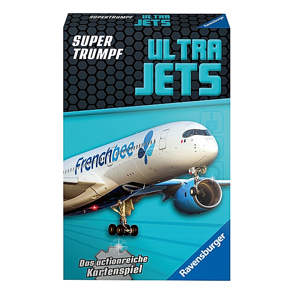 Ravensburger Verlag Ravensburger Kartenspiel, Supertrumpf Ultra Jets 20690, Quartett und Trumpf-Spiel für Technik-Fans ab 7 Jahren
