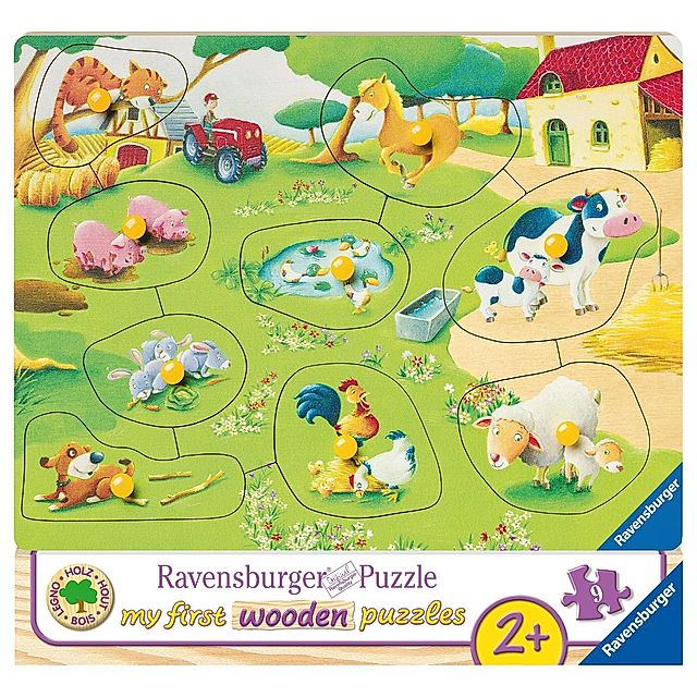 Ravensburger Kinderpuzzle - 03683 Kleiner Bauernhof - my first wooden puzzle  mit 9 Teilen - Puzzle für Kinder ab 2 Jahre | Weltbild.de