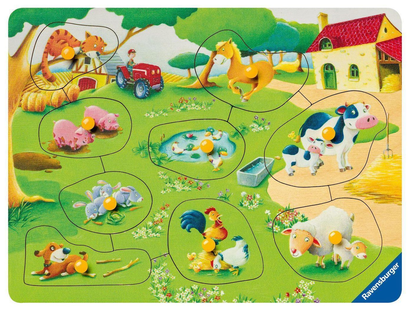 Ravensburger Kinderpuzzle - 03683 Kleiner Bauernhof - my first wooden puzzle  mit 9 Teilen - Puzzle für Kinder ab 2 Jahre | Weltbild.ch