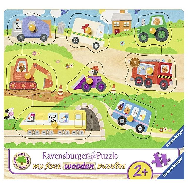 Ravensburger Kinderpuzzle - 03684 Lieblingsfahrzeuge - my first wooden  puzzle mit 8 Teilen - Puzzle für Kinder ab 2 Jahr | Weltbild.at
