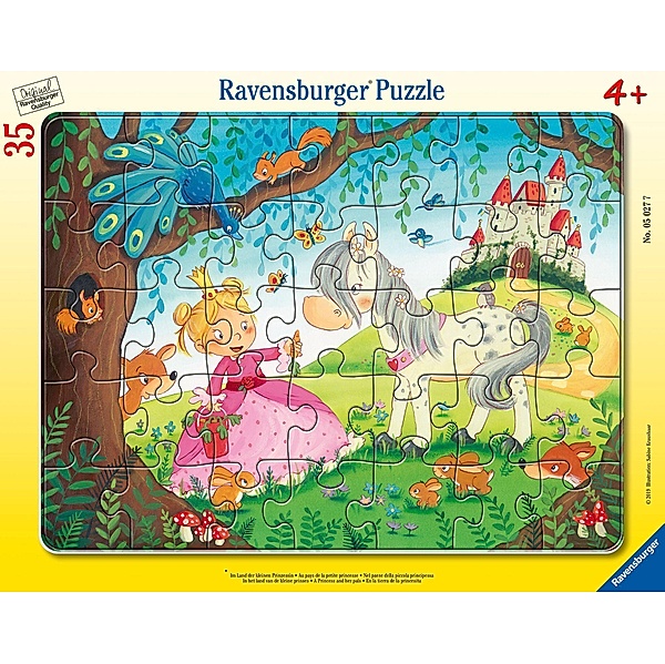 Ravensburger Kinderpuzzle - 05027 Im Land der kleinen Prinzessin - Rahmenpuzzle für Kinder ab 4 Jahren, mit 35 Teilen