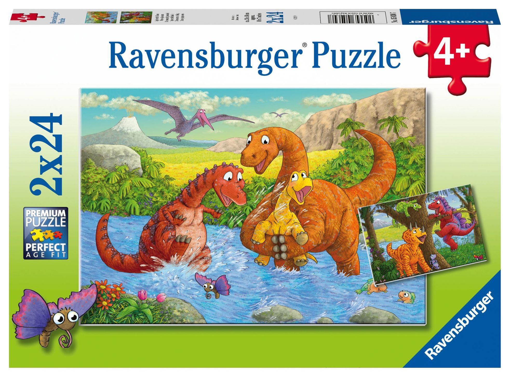 Ravensburger Kinderpuzzle - 05030 Spielende Dinos - Puzzle für Kinder ab 4  Jahren, mit 2x24 Teilen | Weltbild.de