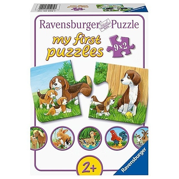 Ravensburger Verlag Ravensburger Kinderpuzzle - 05072 Tierfamilien auf dem Bauernhof - my first puzzle mit 9x2 Teilen - Puzzle für Kinder ab 2 Jahren