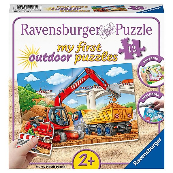 Ravensburger Kinderpuzzle - 05073 Meine Baustelle - my first outdoor puzzles mit 12 Teilen - Puzzle für Kinder ab 2 Jahr