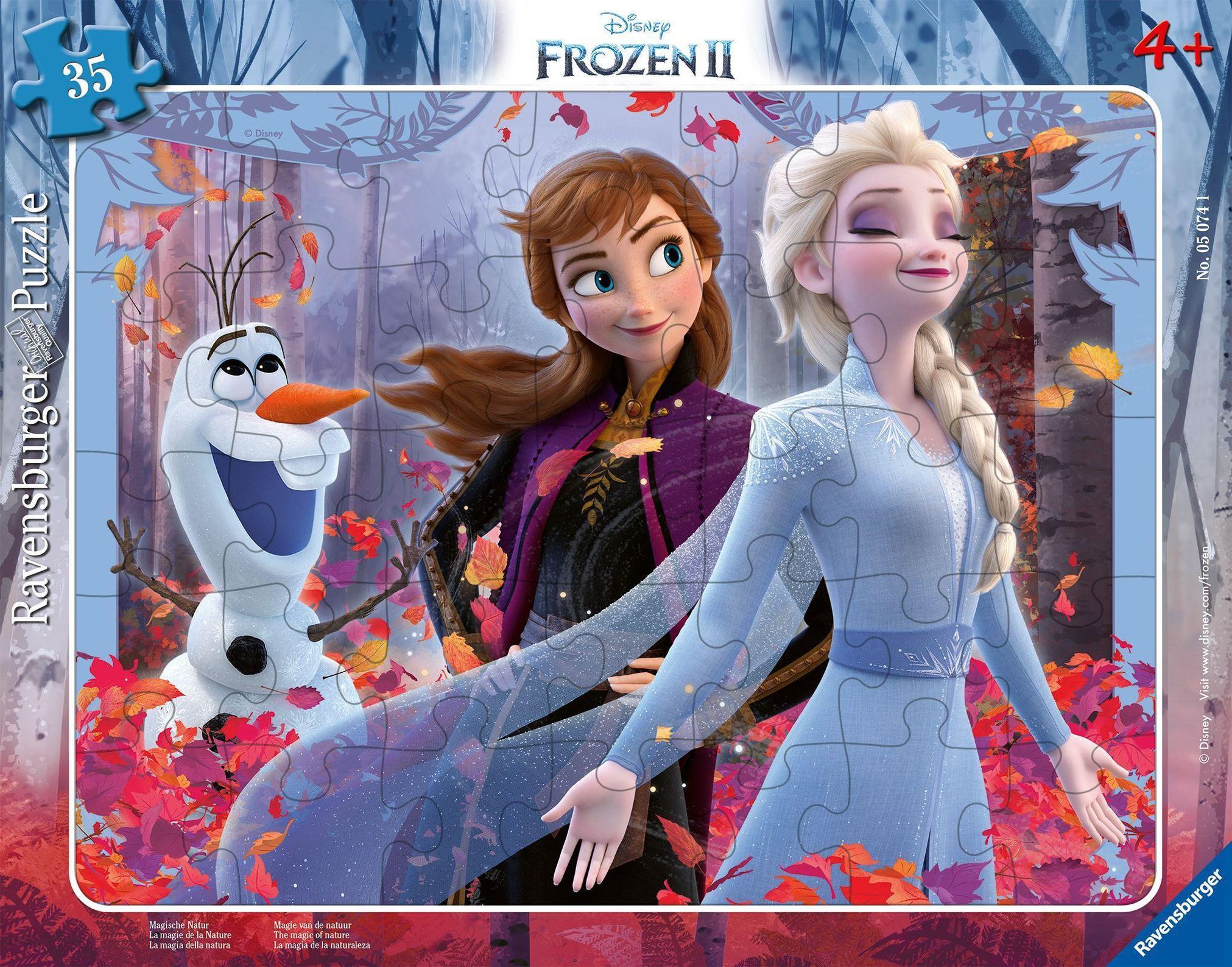 Ravensburger Kinderpuzzle - 05074 Magische Natur - Rahmenpuzzle für Kinder  ab 4 Jahren, Disney Frozen Puzzle mit Anna un | Weltbild.ch