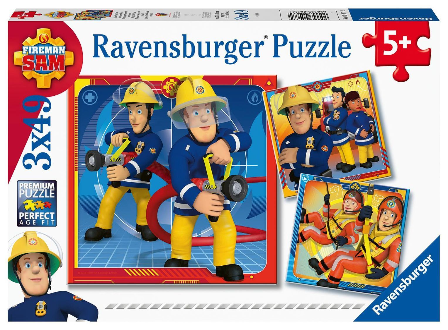 Ravensburger Kinderpuzzle - 05077 Unser Held Sam - Puzzle für Kinder ab 5  Jahren, mit 3x49 Teilen, Puzzle mit Feuerwehrm | Weltbild.de