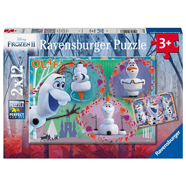 Ravensburger Kinderpuzzle - 05153 Alle lieben Olaf - Puzzle für Kinder ab 3  Jahren, Disney Frozen Puzzle mit 2x12 Teilen | Weltbild.de