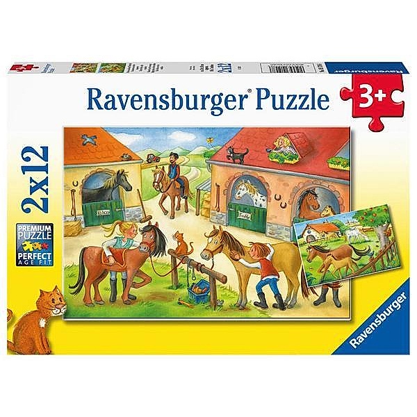 Ravensburger Verlag Ravensburger Kinderpuzzle - 05178 Ferien auf dem Pferdehof - Puzzle für Kinder a