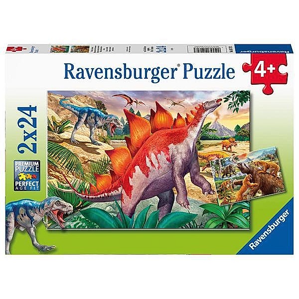 Ravensburger Verlag Ravensburger Kinderpuzzle - 05179 Wilde Urzeittiere - Puzzle für Kinder ab 4 Jah