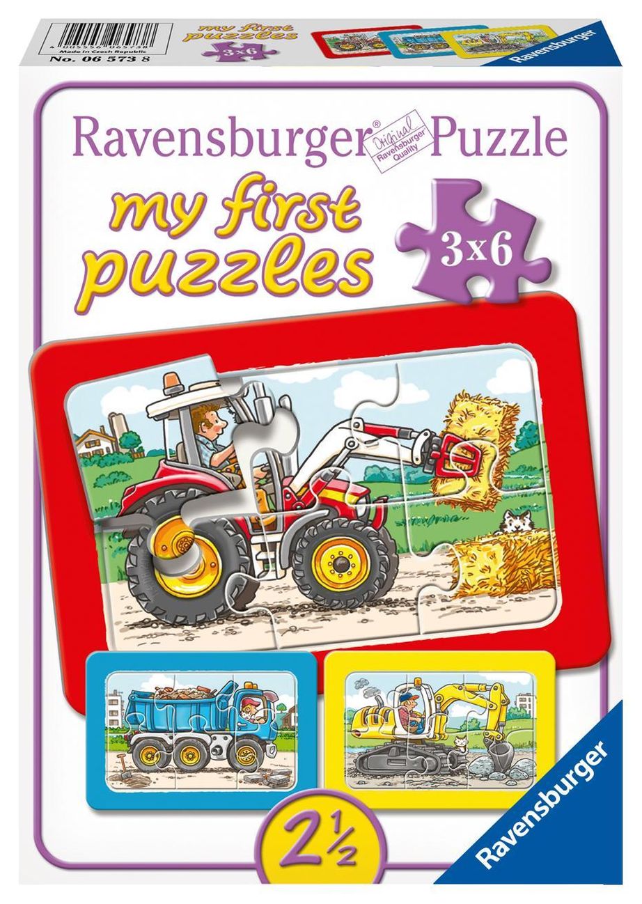 Ravensburger Kinderpuzzle - 06573 Bagger, Traktor und Kipplader - my first  puzzle mit 3x6 Teilen - Puzzle für Kinder ab | Weltbild.de
