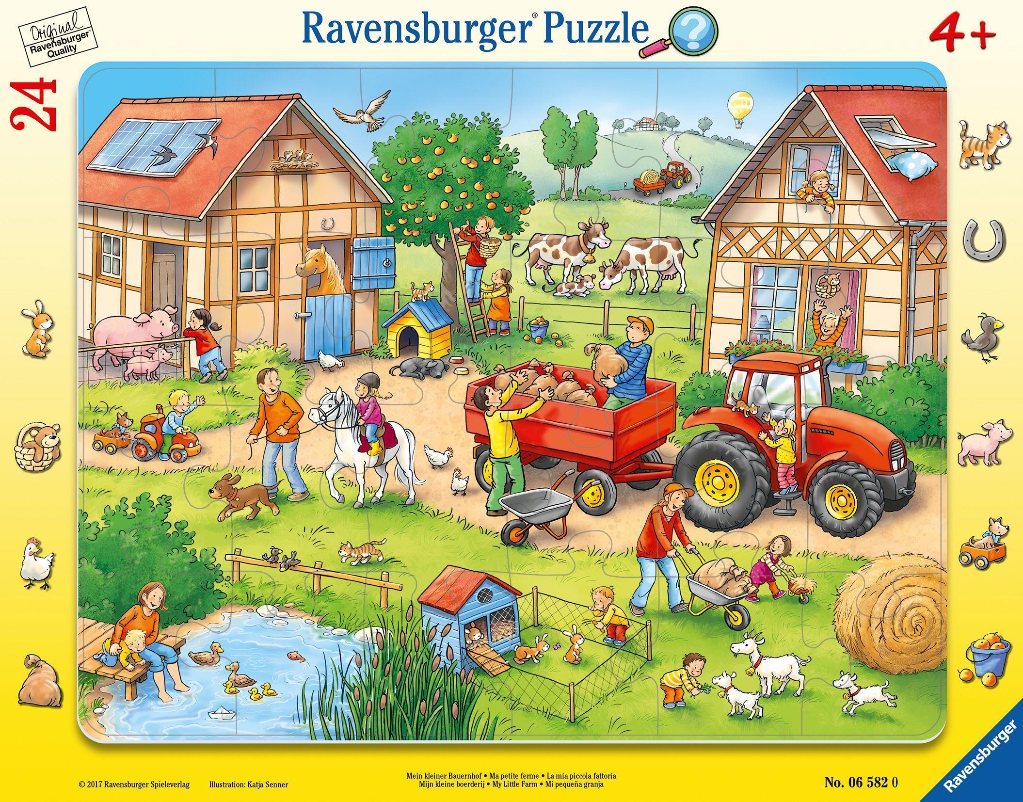 40 Teile Ravensburger Kinder Rahmen Puzzle Auf dem großen Bauernhof 06332 