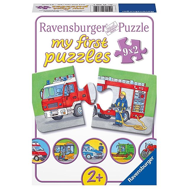 Ravensburger Kinderpuzzle - 07332 Einsatzfahrzeuge - my first puzzle mit  9x2 Teilen - Puzzle für Kinder ab 2 Jahren | Weltbild.de