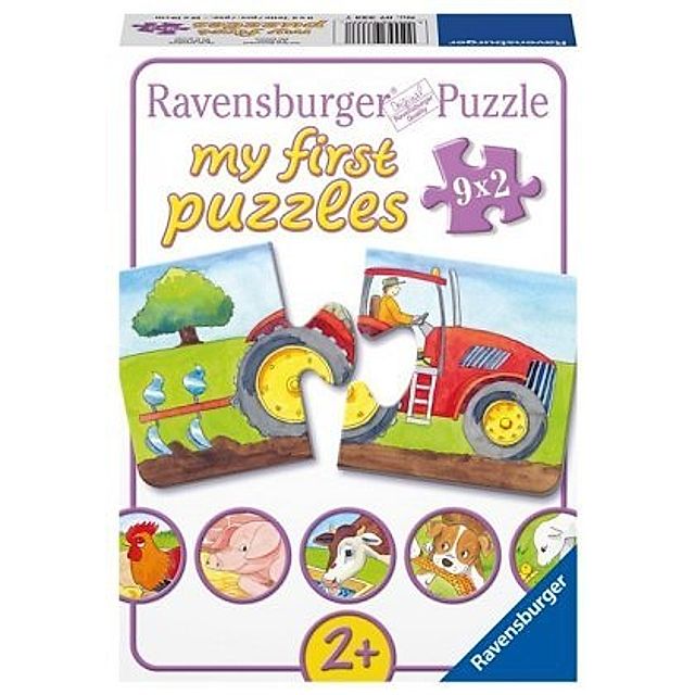 Ravensburger Kinderpuzzle - 07333 Auf dem Bauernhof - my first puzzle mit  9x2 Teilen - Puzzle für Kinder ab 2 Jahren | Weltbild.at