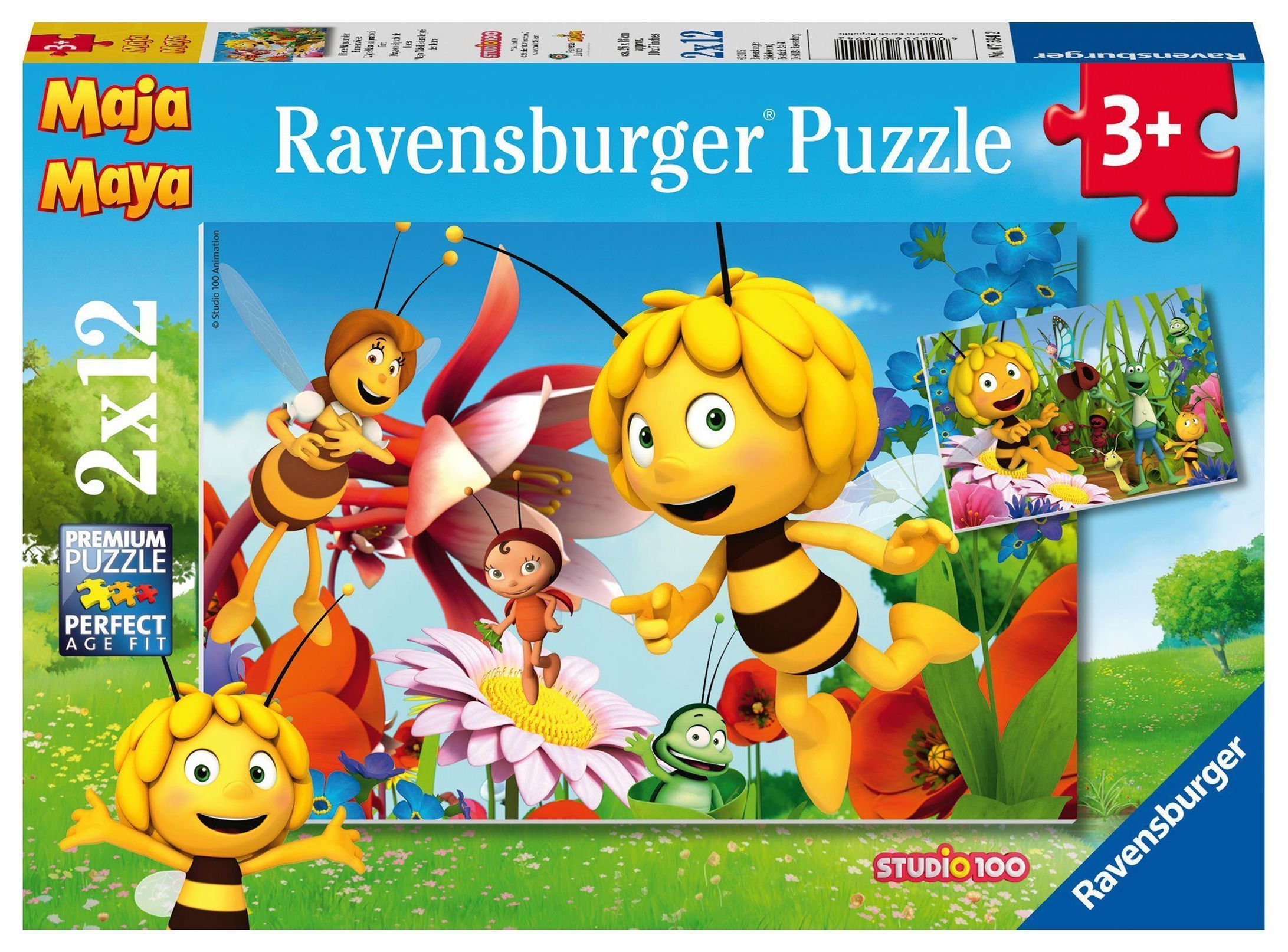 Ravensburger Kinderpuzzle - 07594 Biene Maja auf der Blumenwiese - Puzzle  für Kinder ab 3 Jahren, Biene Maja Puzzle mit | Weltbild.de