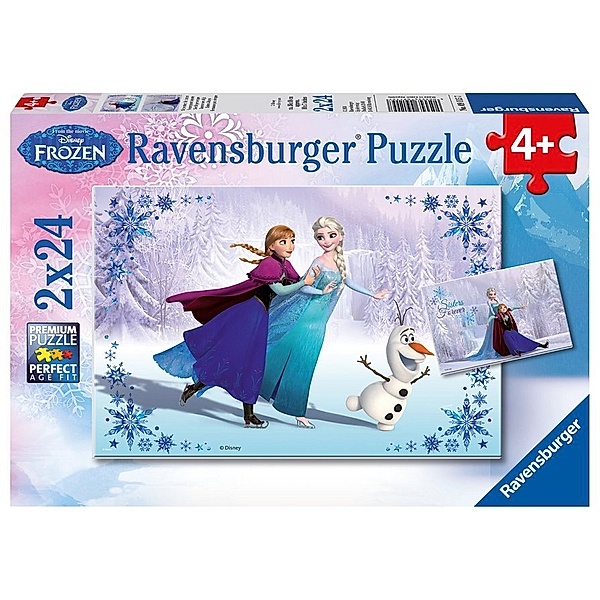 Ravensburger Verlag Ravensburger Kinderpuzzle - 09115 Schwestern für immer - Puzzle für Kinder ab 4 Jahren, Disney Frozen Puzzle mit 2x24 Teilen