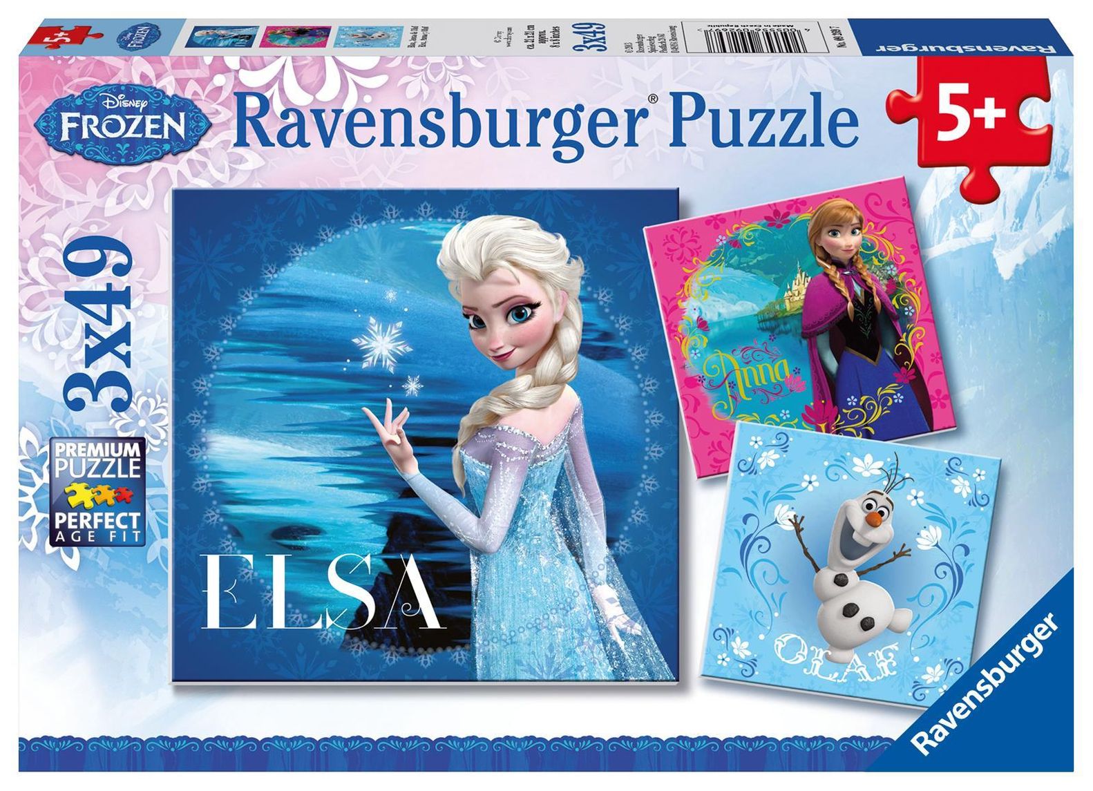 Ravensburger Kinderpuzzle - 09269 Elsa, Anna & Olaf - Puzzle für Kinder ab  5 Jahren, Disney Frozen Puzzle mit 3x49 Teile | Weltbild.ch