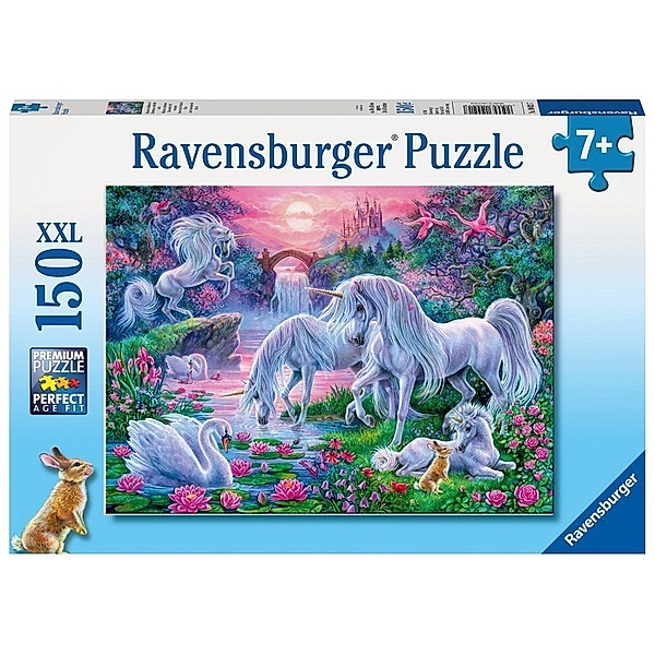Ravensburger Verlag Ravensburger Kinderpuzzle - 10021 Einhörner im Abendrot - Fantasy-Puzzle für Kinder ab 7 Jahren, mit 150 Teilen im XXL-Format