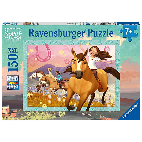 Ravensburger Verlag Ravensburger Kinderpuzzle - 10055 Spirit: wild und frei - Dreamworks Spirit-Puzzle für Kinder ab 7 Jahren, mit 150 Teilen im XXL-Format