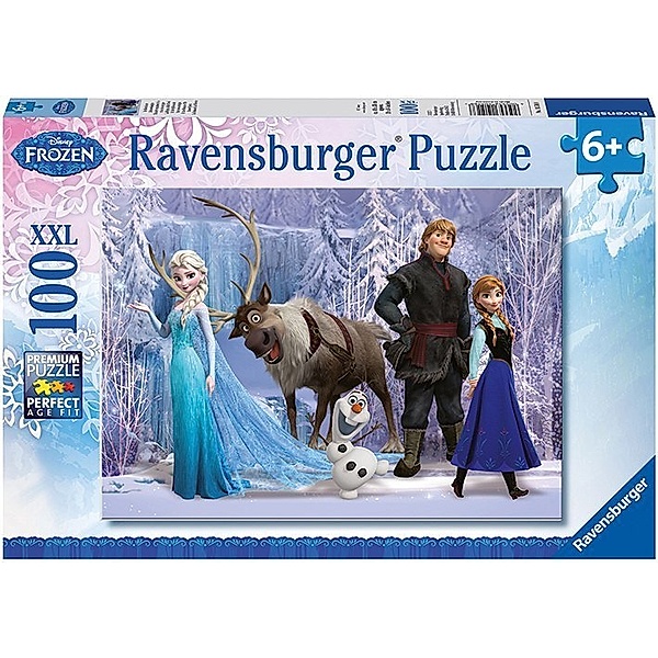 Ravensburger Verlag Ravensburger Kinderpuzzle - 10516 Im Reich der Schneekönigin - Disney Frozen-Puzzle für Kinder ab 6 Jahren, mit 100 Teilen im XXL-Format