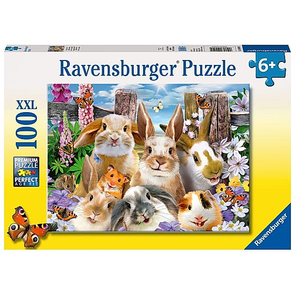 Ravensburger Kinderpuzzle - 10949 Hasen-Selfie - Tier-Puzzle für Kinder ab 6 Jahren, mit 100 Teilen im XXL-Format