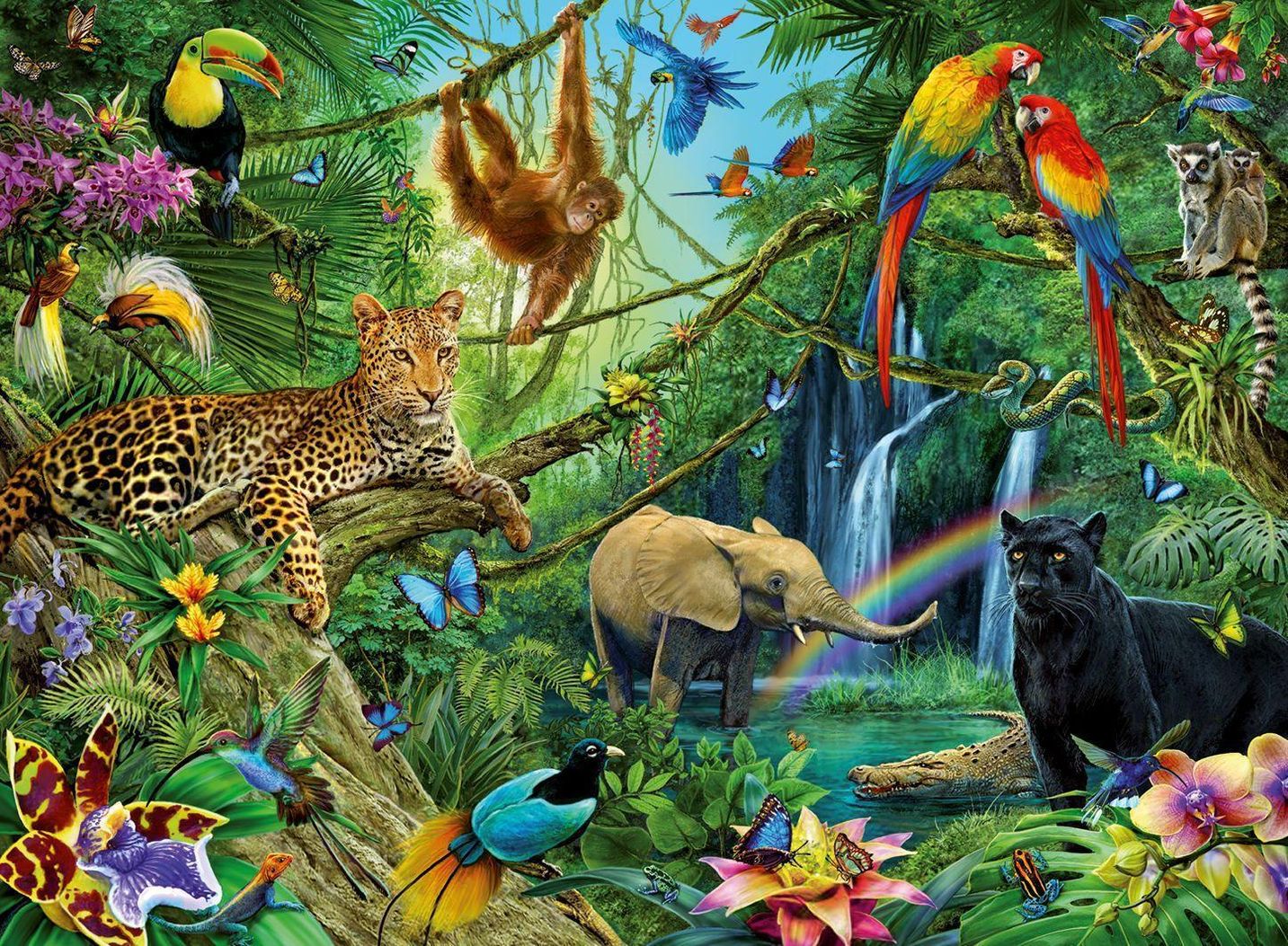 Ravensburger Kinderpuzzle - 12660 Tiere im Dschungel - Tier-Puzzle für Kinder  ab 8 Jahren, mit 200 Teilen im XXL-Format | Weltbild.de