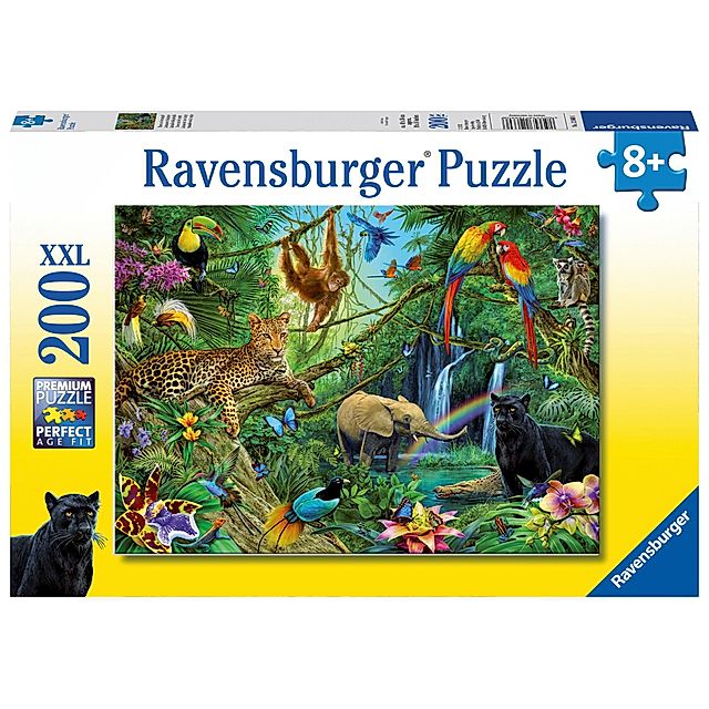 Ravensburger Kinderpuzzle - 12660 Tiere im Dschungel - Tier-Puzzle für  Kinder ab 8 Jahren, mit 200 Teilen im XXL-Format | Weltbild.de
