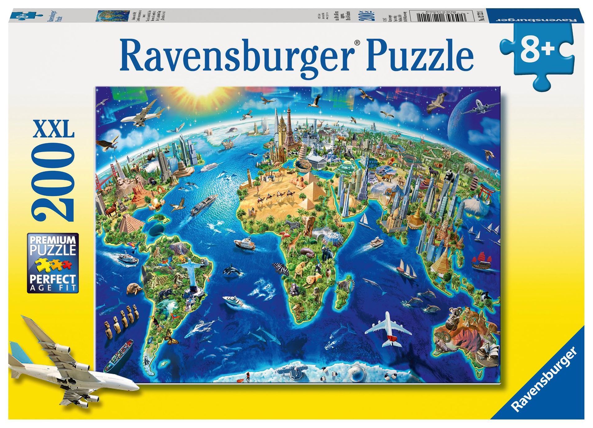Ravensburger Kinderpuzzle - 12722 Große, weite Welt - Puzzle-Weltkarte für  Kinder ab 8 Jahren, mit 200 Teilen im XXL-For | Weltbild.at