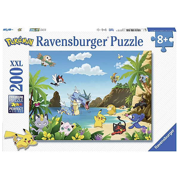 Ravensburger Verlag Ravensburger Kinderpuzzle - 12840 Schnapp sie dir alle! - Pokémon-Puzzle für Kinder ab 8 Jahren, mit 200 Teilen im XXL-Format