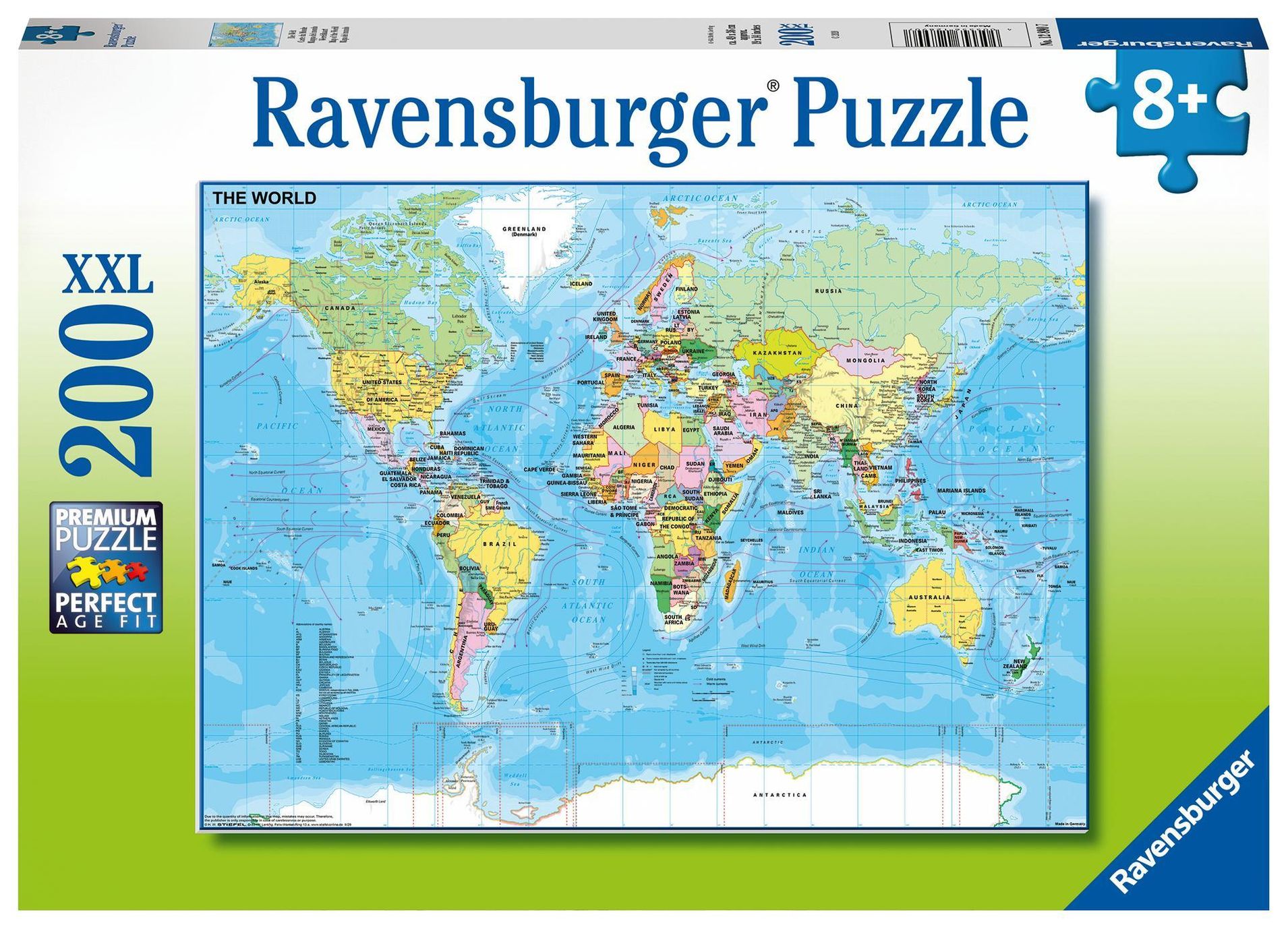 Ravensburger Kinderpuzzle - 12890 Die Welt - Puzzle-Weltkarte für Kinder ab  8 Jahren, mit 200 Teilen im XXL-Format | Weltbild.ch