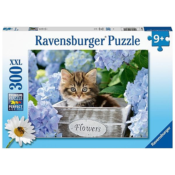 Ravensburger Kinderpuzzle - 12894 Kleine Katze - Tier-Puzzle für Kinder ab  9 Jahren, mit 300 Teilen im XXL-Format