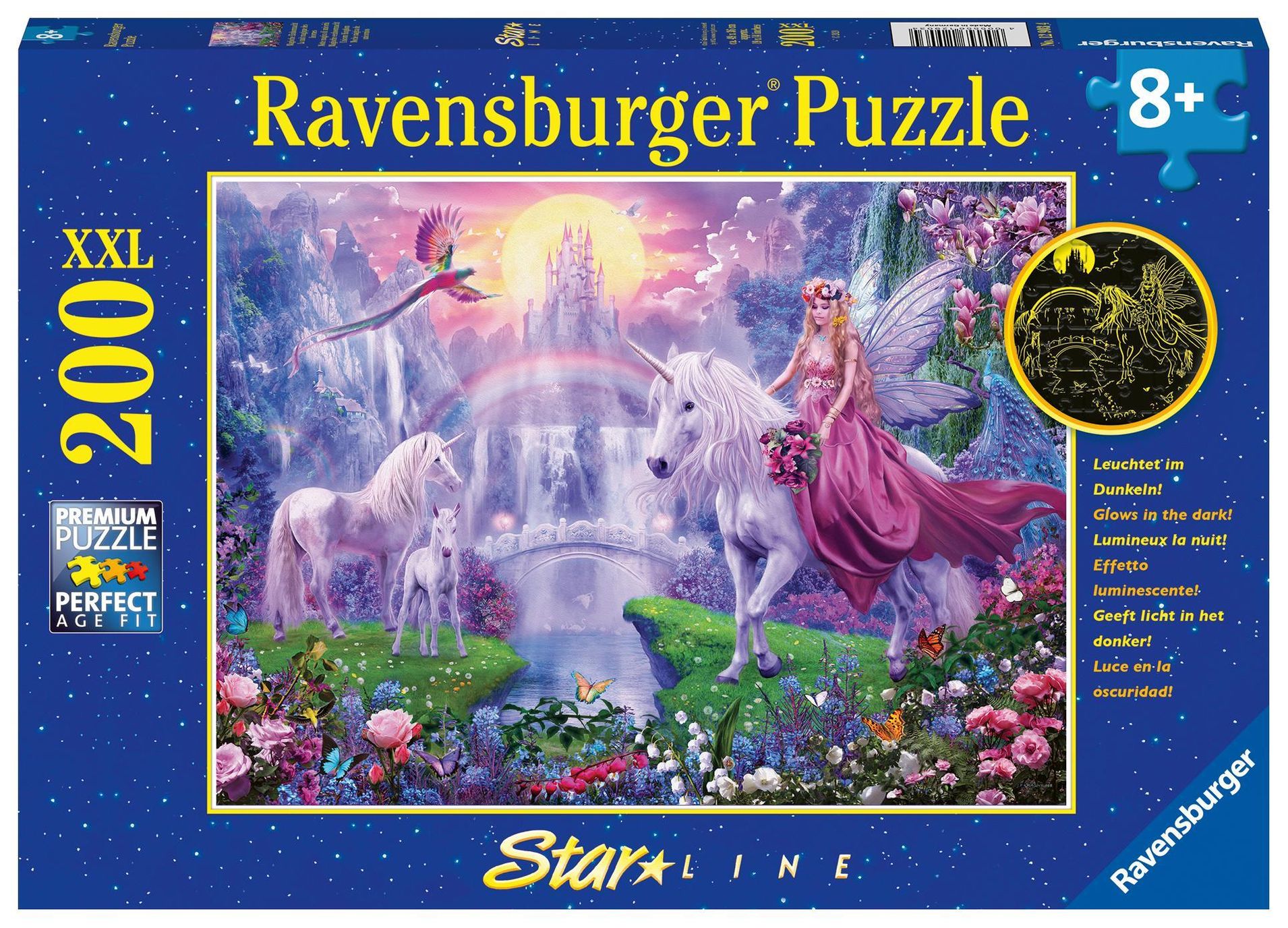 Ravensburger Kinderpuzzle - 12903 Magische Einhornnacht - Einhorn-Puzzle  für Kinder ab 8 Jahren, mit 200 Teilen im XXL-F | Weltbild.ch