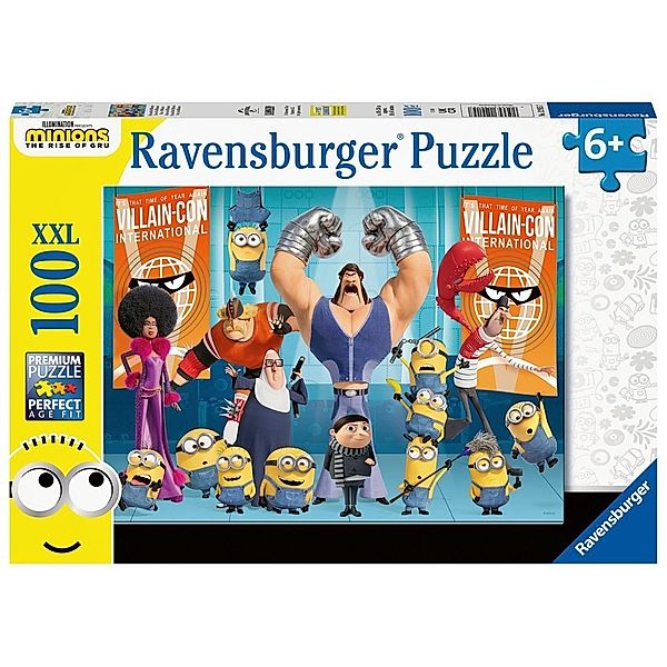 Ravensburger Verlag Ravensburger Kinderpuzzle - 12915 Gru und die Minions - Minions-Puzzle für Kinder ab 6 Jahren, mit 100 Teilen im XXL-Format