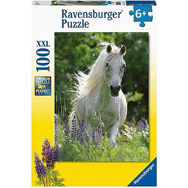 Ravensburger Verlag Ravensburger Kinderpuzzle - 12927 Weisse Stute - Pferde-Puzzle für Kinder ab 6 Jahren, mit 100 Teilen im XXL-Format