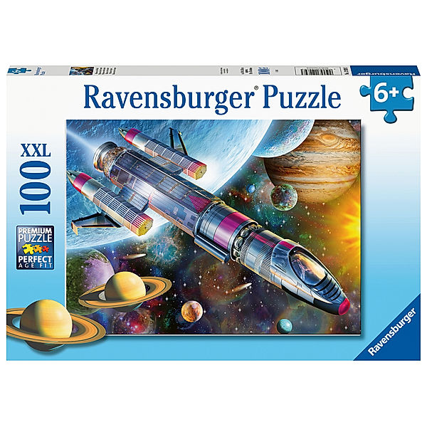 Ravensburger Verlag Ravensburger Kinderpuzzle - 12939 Mission im Weltall - Weltraum-Puzzle für Kinder ab 6 Jahren, mit 100 Teilen im XXL-Format