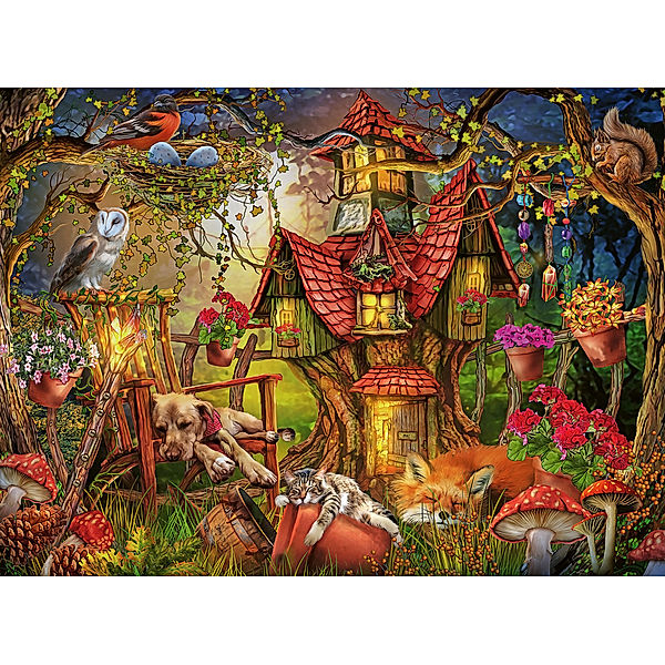 Ravensburger Verlag Ravensburger Kinderpuzzle - 12951 Das Waldhaus - Puzzle für Kinder ab 8 Jahren, mit 200 Teilen im XXL-Format