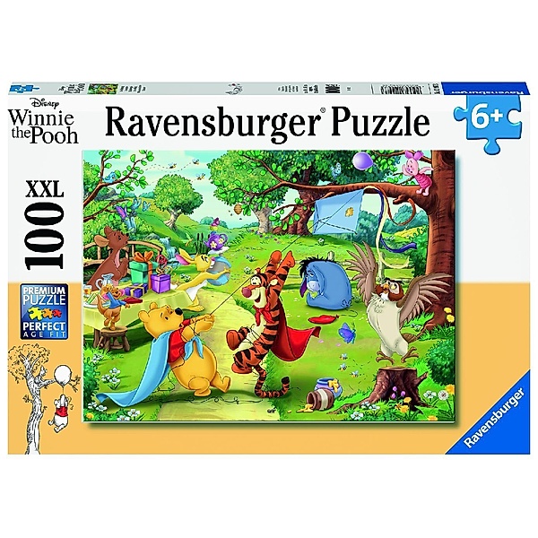 Ravensburger Verlag Ravensburger Kinderpuzzle 12997 - Die Rettung - 100 Teile XXL Winnie Puuh Puzzle für Kinder ab 6 Jahren