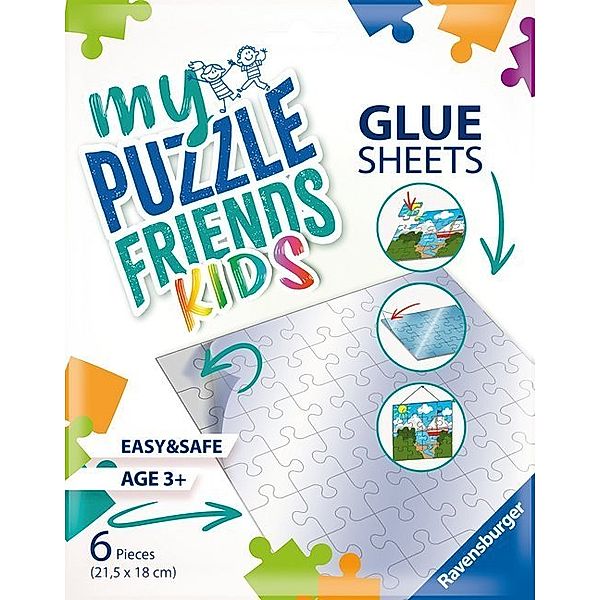 Ravensburger Verlag Ravensburger Kinderpuzzle - 13301 My Puzzle Friends Glue Sheets - Klebefolien für Kinderpuzzle